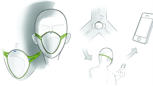 Frog公司推出抵御雾霾新利器“气浪”智能口罩