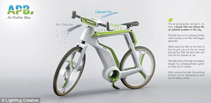 Lightfog Creative构思抗霭自行车Air Purifier Bike