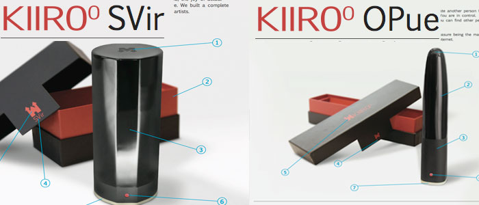 KIIROO推出契合男女大神特征的SVir和OPue，玩触摸交流还能带社交