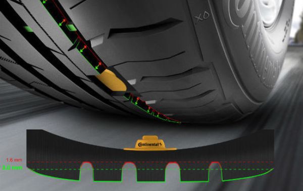 智能轮胎内置传感器监测车胎内部气压和表面磨损