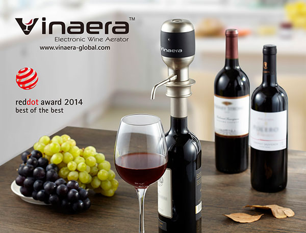Vinaera 电子快速醒酒器能瞬间提升红酒口感