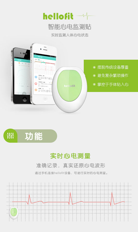 hellofit 智能心电监测贴