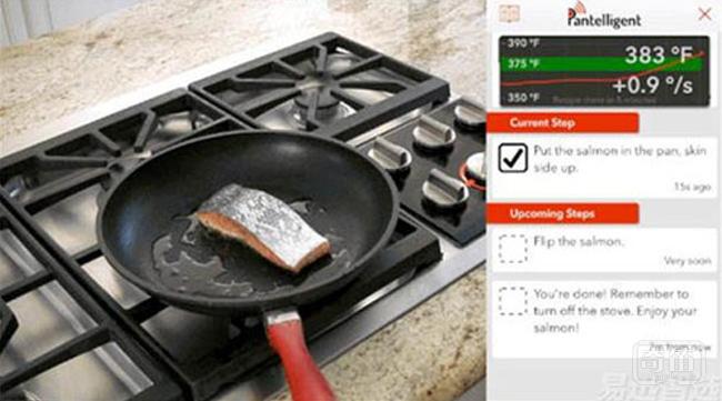 Pantelligent煎锅可检查食物是否煮熟